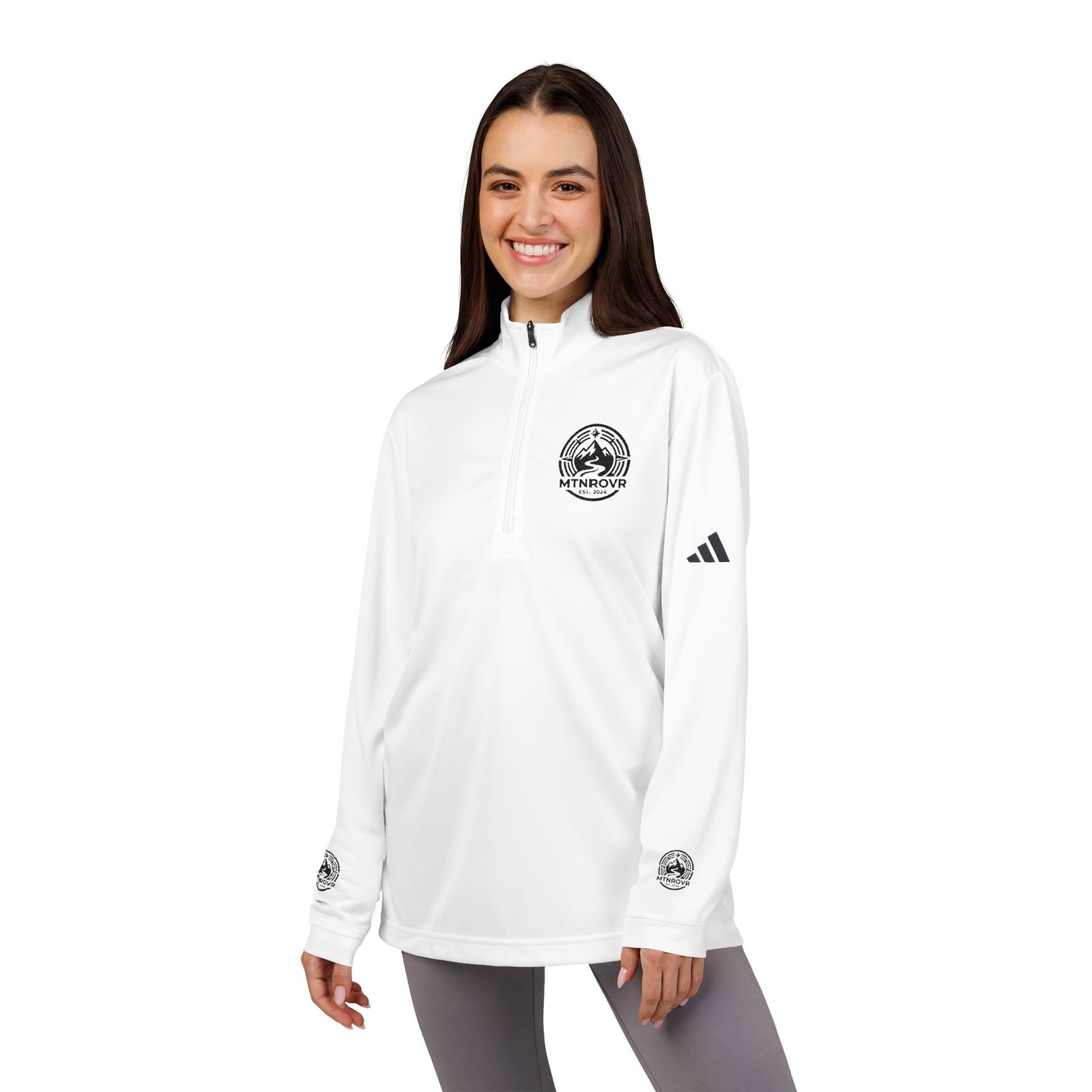 Premium Custom adidas® Embroidered Quarter-Zip Pullover - Eco-Friendly Corporate Wear - Image 5