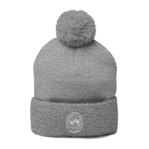 Premium Custom Sportsman Pom Pom Knit Cap - Embroidered Corporate Winter Swag